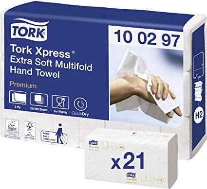 Tork® Premium Extra Soft Xpress Multifold Hand Towel, 2-Ply, 21X100/PK